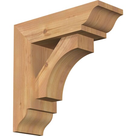 Ekena Millwork Westlake Traditional Smooth Bracket w/ Offset Brace, Western Red Cedar, 5 1/2"W x 16"D x 16"H BKT0604X16X16WTL01SWR